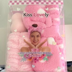 Pink Plush Hair Accessory Set